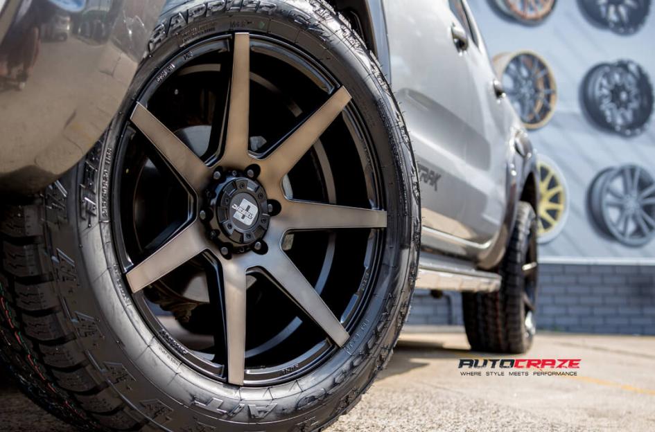 FORD RANGER AVALANCHE MACHINED FACE MATTE BLACK DARK TINT